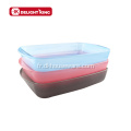 Plateau de cuisson en verre rectangulaire de revêtement de couleur personnalisé